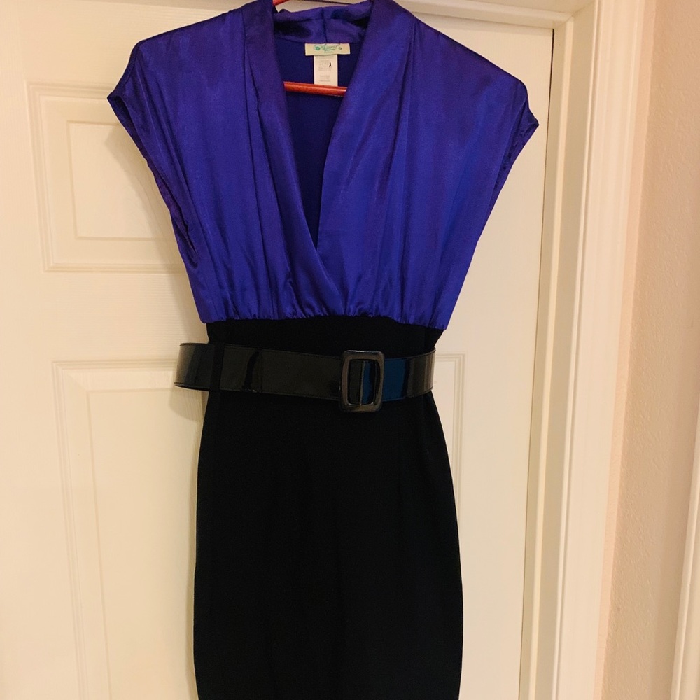 Purple and black dress